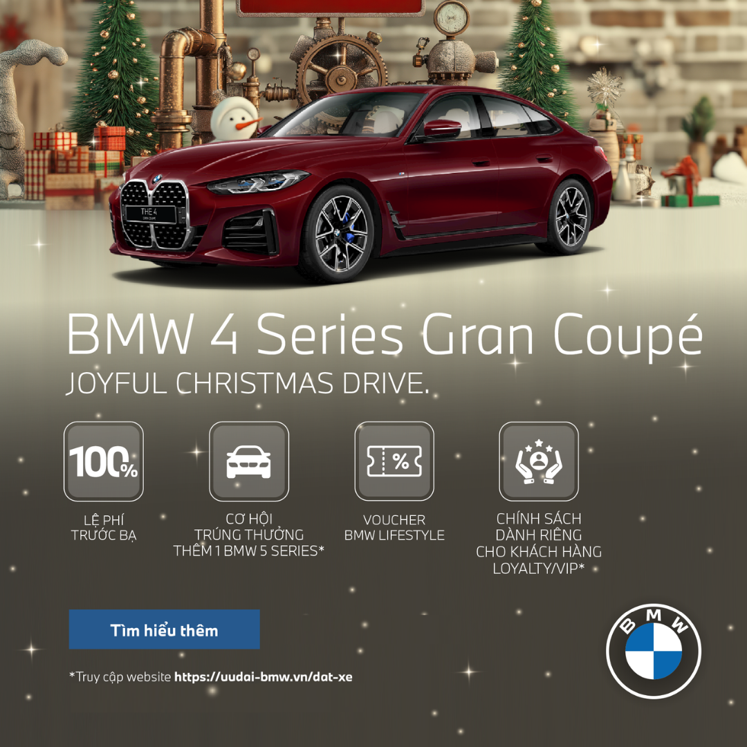 Cơ hội sắm xe sang BMW với ưu đãi hấp dẫn lên đến 100% phí trước bạ dịp cuối năm.